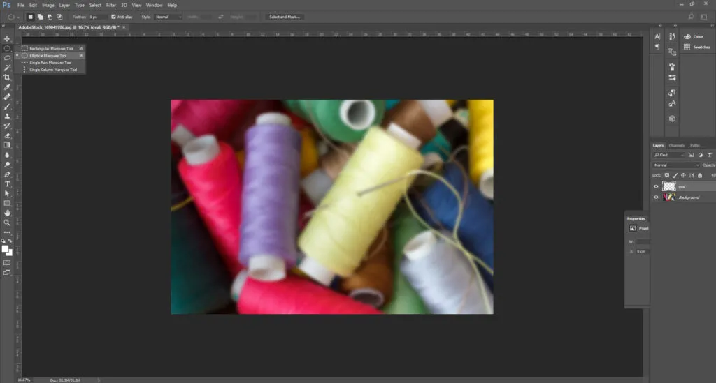The Photoshop Elliptical Marquee Tool