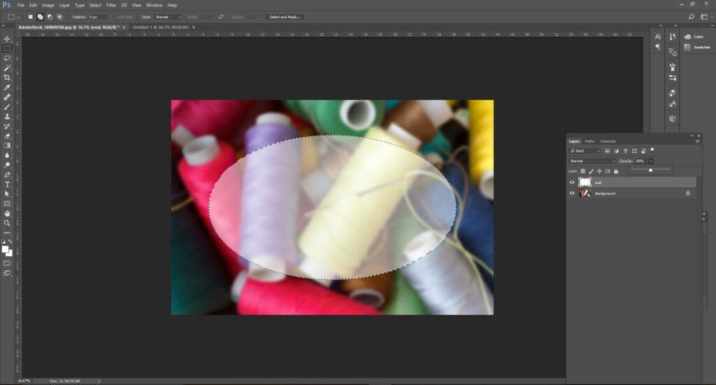 Adjust the opacity