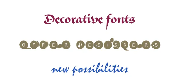 some decorative fonts