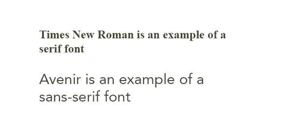 examples of serif fonts