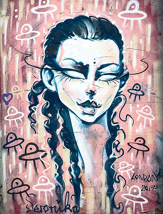 alien woman street art corrected